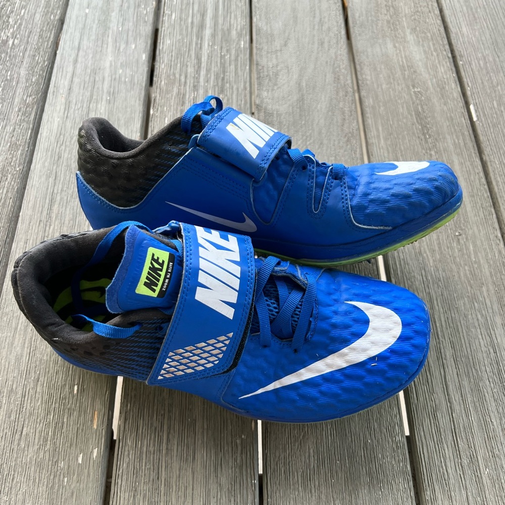 Nike Blue and White Swoosh Track and Field Cleats!!